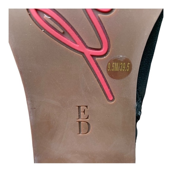 ED Ellen Degeneres NWOT Wallee Black Leather Suede Lace-Up Ankle Boots sz 9.5 - Picture 7 of 9